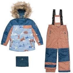Костюм детский для мальчика   (куртка+брюки на лямках+манишка). Deux par Deux (Канада)