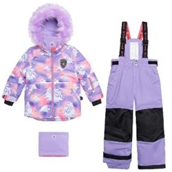 Костюм детский для девочки (куртка+брюки на лямках+манишка). Deux par Deux (Канада)